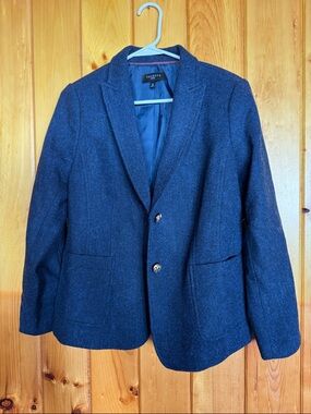 Talbots Navy Herringbone Sport Coat